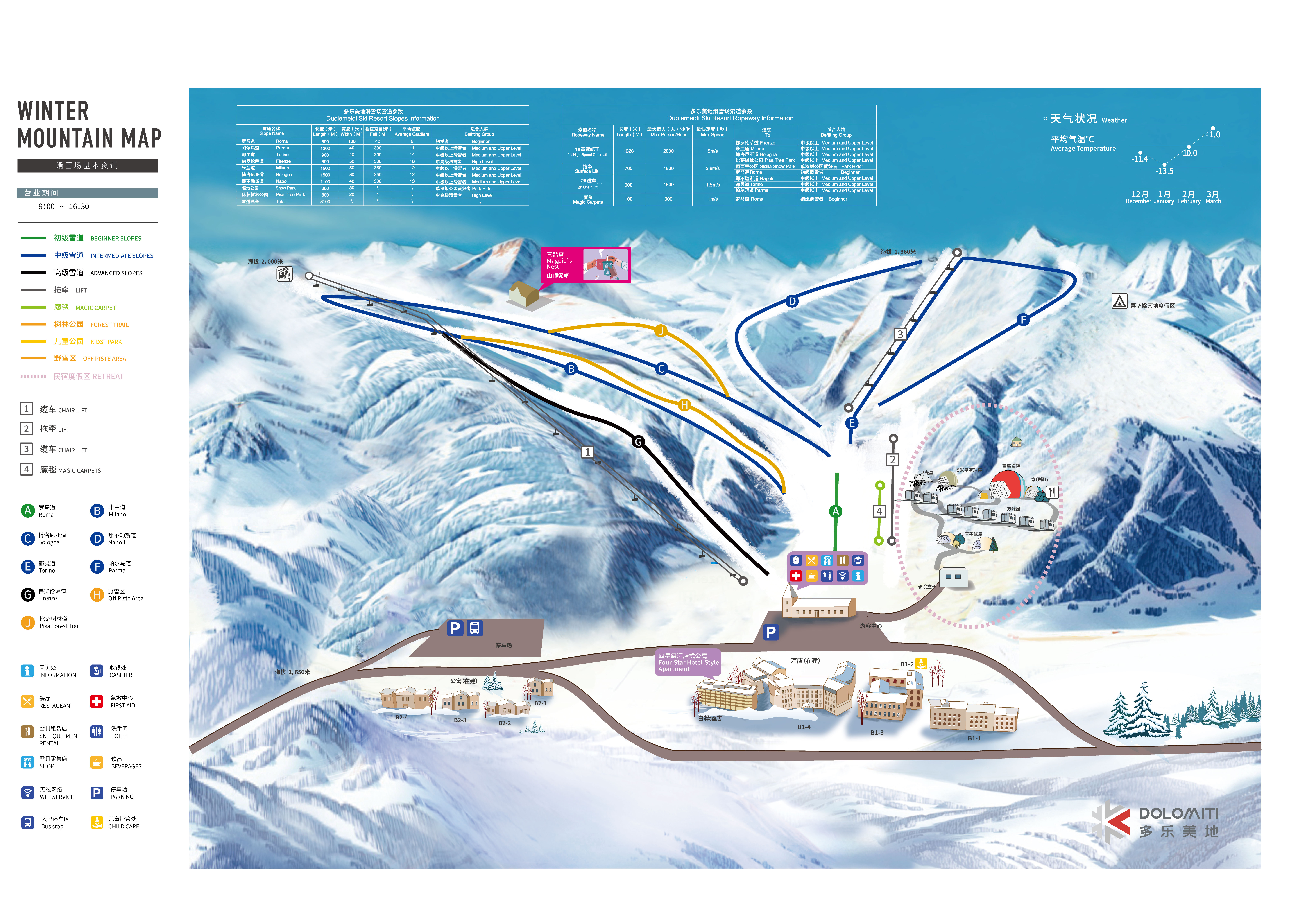 2021年-2022年雪季崇礼多乐美地滑雪场住宿滑雪预售套餐